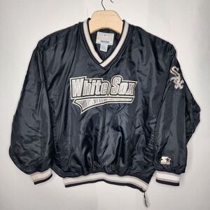 Vintage 90's Starter MLB Chicago White Sox Satin Pullover Jacket XL Navy RARE